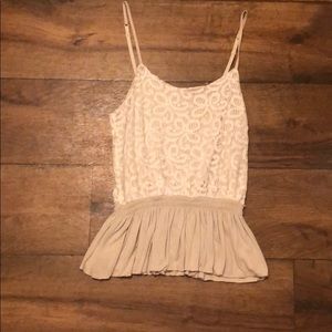 Express lace peplum tank top. Size S